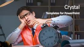  Presentation with tired - Theme with deases - tired architect working late long background and a tawny brown colored foreground