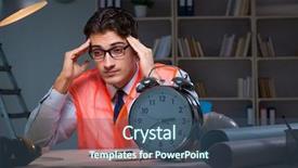  Presentation with facteurs de stress - Cool new theme with deases - tired architect working late long backdrop and a ocean colored foreground