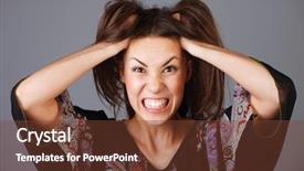  Presentation with stress - Amazing slides having stress woman stressed is going backdrop and a tawny brown colored foreground