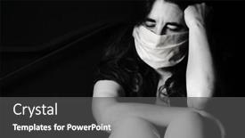  Presentation with woman sad - PPT layouts consisting of stressed-and-sad-woman-wearing background and a dark gray colored foreground