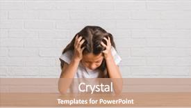  Presentation with migraine - Beautiful slide set featuring stressed because pain and migraine backdrop and a coral colored foreground