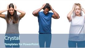  Presentation with african american and baby - PPT layouts enhanced with stressed because pain and migraine background and a ocean colored foreground