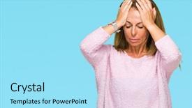  Presentation with migraine - PPT theme consisting of stressed because pain and migraine background and a  colored foreground