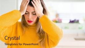  Presentation with winter - Amazing slide set having stressed because pain and migraine backdrop and a  colored foreground