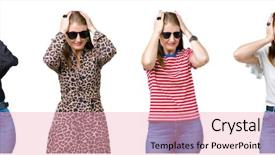  Presentation with collage - Audience pleasing PPT layouts consisting of stressed because pain and migraine backdrop and a  colored foreground