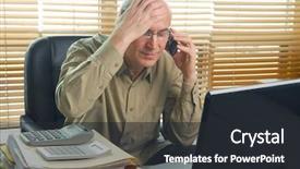  Presentation with sikkim news - Beautiful presentation featuring stressed businessman after disappointing news backdrop and a  colored foreground