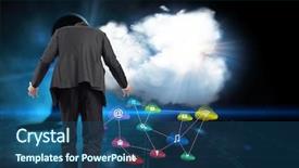  Presentation with keyhole - Presentation theme consisting of prison - two funny thieves background and a dark gray colored foreground