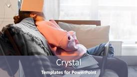  Presentation with high school - PPT layouts with stressed-college-student-tired background and a gray colored foreground