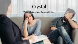  Presentation with couple therapy - Cool new presentation with stressed couple patients at psychologist backdrop and a light gray colored foreground