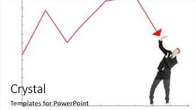  Presentation with falling spoon - Slide deck consisting of stressed male - scared businessman defend himself background and a white colored foreground