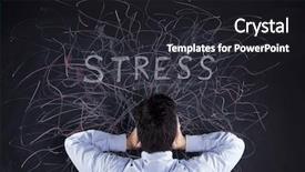  Presentation with stressed - Amazing slide deck having  backdrop and a  colored foreground