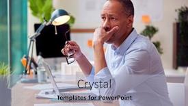  Presentation with building plans - PPT layouts consisting of stressed-mature-male-architect-working background and a light blue colored foreground