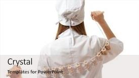  Presentation with spotrs massage therapy - Presentation design with stressed nursing - doctor with wooden massage tool background and a  colored foreground