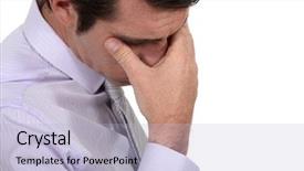  Presentation with stressed - PPT layouts enhanced with stressed out businessman background and a  colored foreground