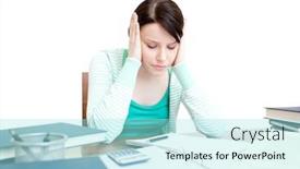  Presentation with homework - Theme enhanced with depression students - stressed student doing her homework background and a arctic colored foreground