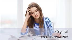  Presentation with stressed - Presentation design featuring univere - education and home concept background and a  colored foreground