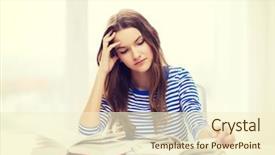  Presentation with stressed - PPT theme having univere - education and home concept background and a cream colored foreground