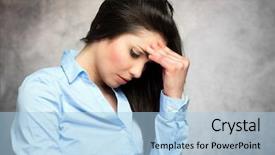  Presentation with strong black woman - Beautiful PPT theme featuring stressed woman having a strong backdrop and a light blue colored foreground