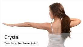  Presentation with stretching - Theme featuring stretch arm - nice isolated image background and a white colored foreground