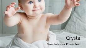  Presentation with baby bath - Theme with stretch arm - six months old baby background and a light gray colored foreground