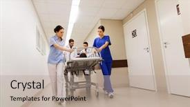  Presentation with health-care - Theme having stretcher - profession people health care reanimation background and a mint green colored foreground