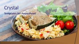  Presentation with southern beach grass - Colorful PPT layouts enhanced with strewed courgettes and southern semolina backdrop and a sky blue colored foreground