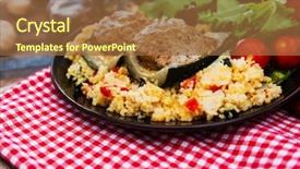  Presentation with southern beach grass - Amazing presentation having strewed courgettes and southern semolina backdrop and a tawny brown colored foreground