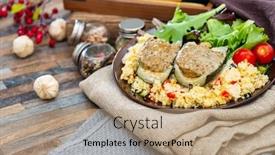  Presentation with southern beach grass - Audience pleasing PPT layouts consisting of strewed-courgettes-and-southern-semolina backdrop and a coral colored foreground