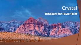  Presentation with rock - Presentation consisting of striated-rock-at-red-rock background and a teal colored foreground