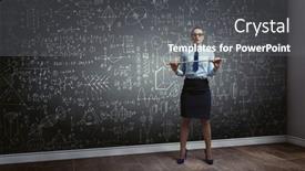  Presentation with teacher - Presentation with strict-female-teacher-mixed-media background and a gray colored foreground