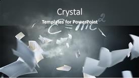  Presentation with teacher - Presentation theme consisting of strict-female-teacher-mixed-media background and a dark gray colored foreground