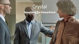  Presentation with mature female surgeon - Presentation design consisting of strict-mature-boss-dissatisfied background and a  colored foreground