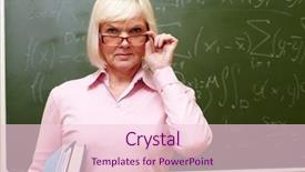  Presentation with lady - PPT theme enhanced with strictness - portrait of an elegant senior background and a lemonade colored foreground