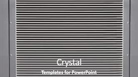 Presentation with crystal lattice - Presentation theme having stright - grey metallic lattice front view background and a  colored foreground