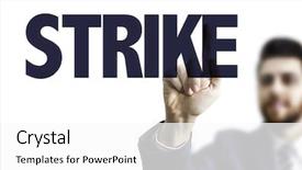  Presentation with labor - Beautiful slide set featuring strike backdrop and a white colored foreground