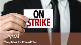  Presentation with labor - Cool new slides with strike backdrop and a tawny brown colored foreground