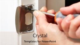  Presentation with viedo of deacons in pastor installation service - Theme having striking - door strike plate installation background and a coral colored foreground