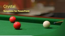  Presentation with billiard pool game nine ball - Amazing presentation design having striking-snooker-ball-on-table backdrop and a tawny brown colored foreground
