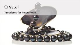  Presentation with pearl - Slide set enhanced with string of black pearls background and a white colored foreground