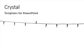  Presentation with string lights - Cool new slide deck with string of christmas lights isolated backdrop and a white colored foreground
