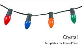  Presentation with string light - Audience pleasing PPT layouts consisting of string of christmas lights isolated backdrop and a white colored foreground