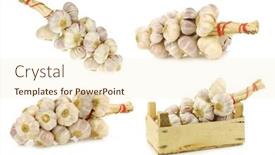  Presentation with garlic - Cool new presentation design with string-of-garlic-bulbs backdrop and a cream colored foreground