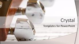  Presentation with strings - Amazing PPT layouts having strings acoustic guitar and music backdrop and a white colored foreground