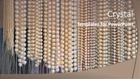  Presentation with pearls - PPT theme featuring strings-of-beads-from-natural background and a coral colored foreground