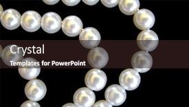  Presentation with pearls - Presentation theme with strings of pearls background and a wine colored foreground