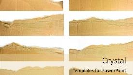  Presentation with definition - Audience pleasing presentation theme consisting of torn strips of corrugated cardboard backdrop and a blonde colored foreground