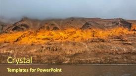  Presentation with lines - PPT layouts featuring strip-of-sunlight-at-dusk background and a tawny brown colored foreground