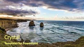  Presentation with melbourne - Presentation featuring strip of the twelve apostle background and a tawny brown colored foreground