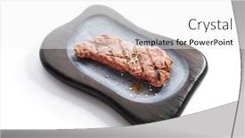  Presentation with beef steak bbq strip steak - Theme enhanced with strip-steak-with-salt background and a white colored foreground