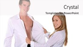  Presentation with black couple having fun - Beautiful PPT theme featuring some holiday fireworks on the night sky backdrop and a tawny brown colored foreground